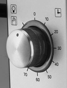 When the timer has reached to OFF position, the oven will cut off power automatically and a bell will be heard, the indicators will turn off.