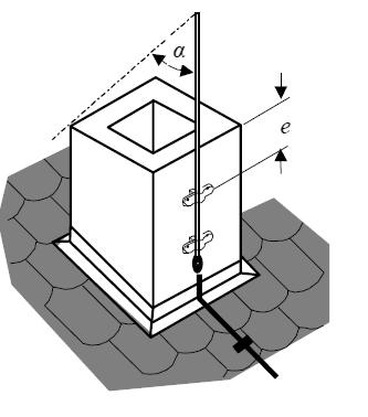 test joints in down conductors and connection to rainwater downpipes Uygun Boyutlara Örnekler Examples for