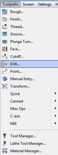 6. Drill Takım Yolu Oluşturma A-Toolpats menüsünden Drill seçilir B-Punta matkabı seçilir