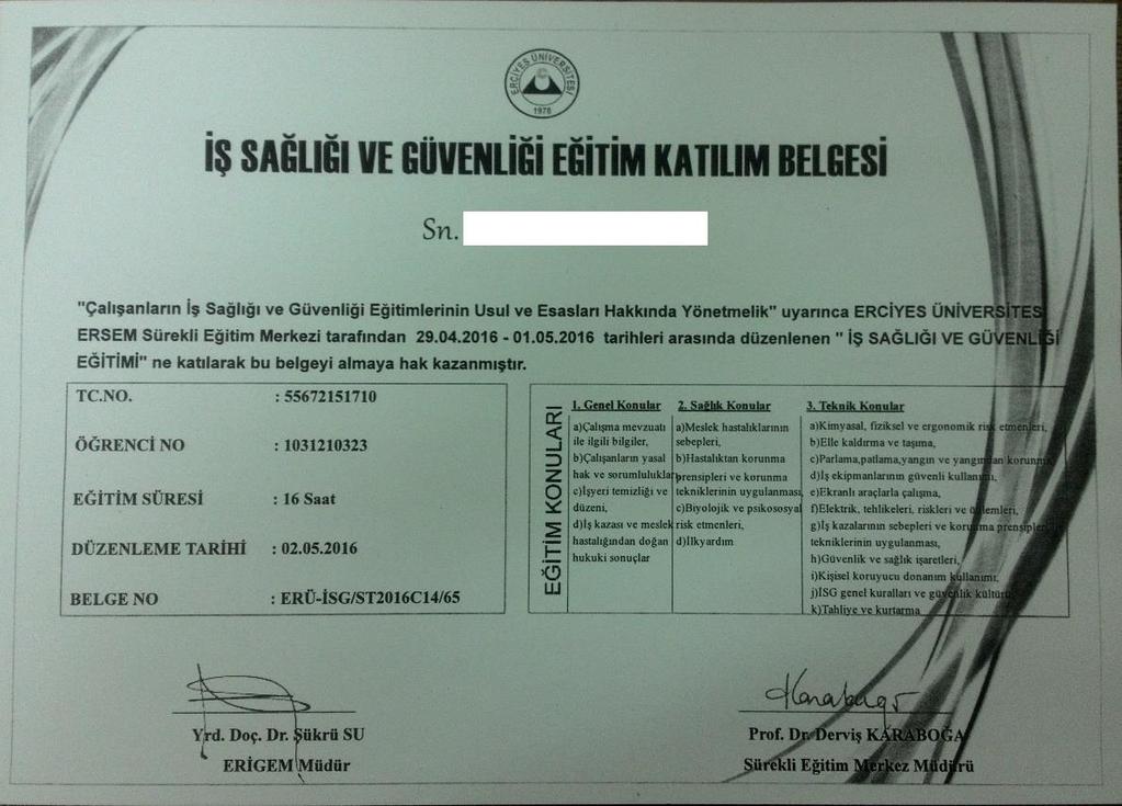 III. BAŞVURU AŞAMALARI-(Staja nasıl başvurabilirim?) 1. İş Sağlığı ve Güvenliği Eğitim Katılım Belgesi Staj başvurusu yapan öğrencilerin öncelikle 6331 Sayılı İş Sağlığı ve Güvenliği Kanunu nun 2.