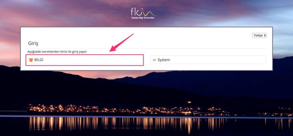 SIS deki linklere alternatif olarak başvurunuzu https://flow.bilgi.edu.