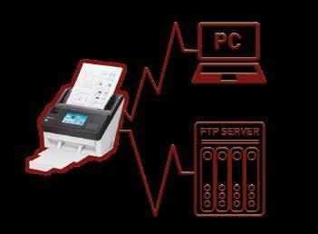 Tarayıcı üç farklı "taramaları gönder" modunda, yani gereksinimlerinize bağlı olarak PC veya USB bağlantısıyla ya da bu bağlantılar olmadan kullanılabilir.