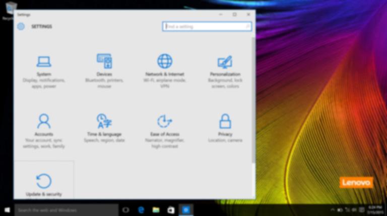 Bölüm 2. Windows 10 u kullanmaya başlayın Ayarlar Ayarlar temel görevleri gerçekleştirmenizi sağlar. Sağ üst köşede yer alan ayarlar arama kutusu ile daha fazla ayar seçeneklerini arayabilirsiniz.