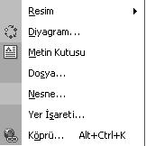 Metin Kutusu Belgenin belli bir yerine bir kutu içinde ek bir bilgi eklemek için Ekle-Metin kutusu seçeneği kullanılır.