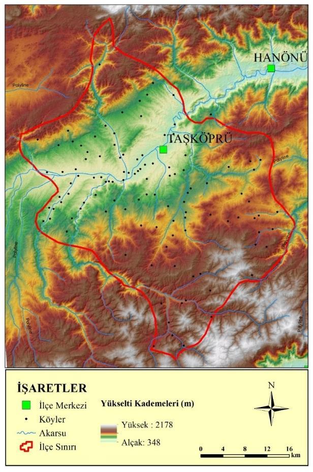 sarımsak, şekerpancarı ve tahıl türleri gibi tarım ürünlerinin yetiştirildiği en önemli saha, Taşköprü ovasıdır.