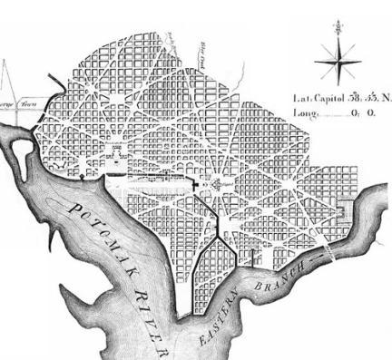 Bir Sanat Eseri Olarak Kent: Görsel Düzensizlik Şekil 20. Washington D.C. (L'Enfant, 1792) Şekil 21.