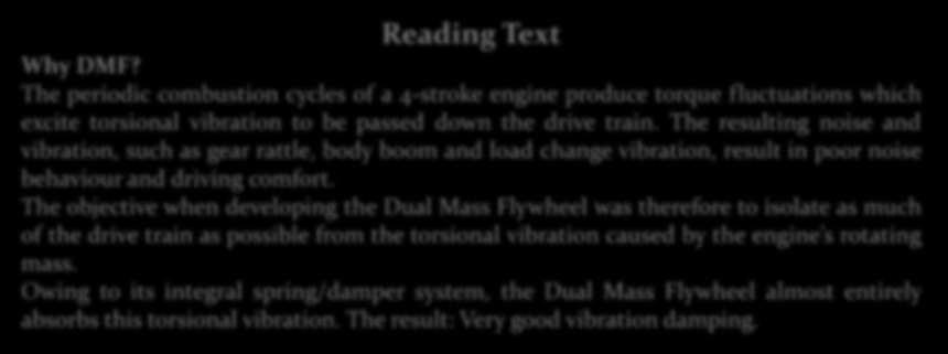 Reading Text Why DMF?
