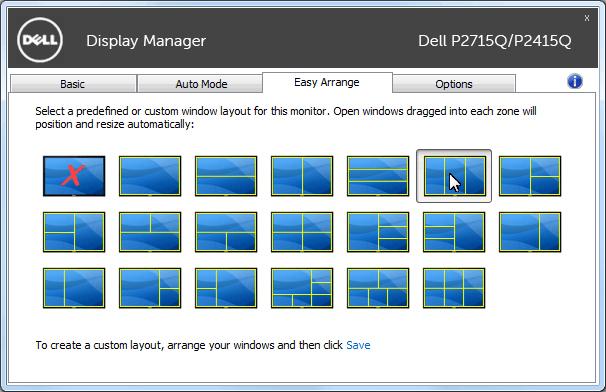 Kolay Düzenleme ile Windows u Düzenleme Bazı Dell modellerinde Kolay Düzenleme özelliği bulunur; bu, seçili monitörün masaüstünün çeşitli önceden ayarlanan veya özel pencere düzenlerine