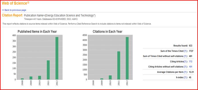 Dergi Kendine Atıfının Etkisi: Energy Education Science and Technology Örneği The Impact of Journal Self-Citation: The Case of Energy Education Science and Technology 709 3 Temmuz 2012 tarihi