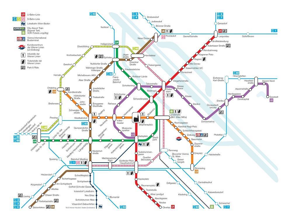 4.8 Viyana Metrosu Şekil 18 : Viyana Metrosu [7] Viyana Metrosu Avusturya nın başkenti Viyana da kurulu toplu taşıma ağıdır. U1,U2,U3,U4 ve U6 olmak üzere toplam 6 adet hat bulunmaktadır.