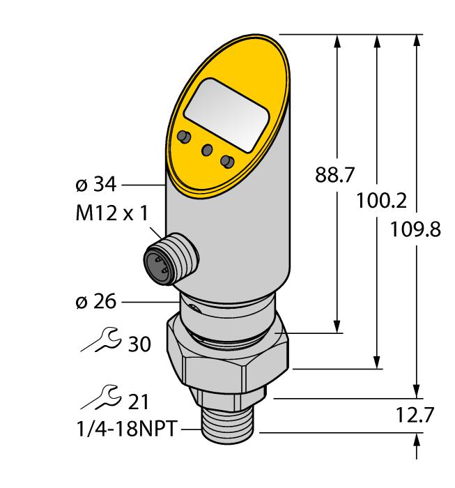 ATEX category II 3 G, Ex zone 2 ATEX category II 3 D, Ex zone 22 İşlem bağlantısını monte ettikten sonra döndürülebilir Ayarlanmış değerlerin alet kullanılmadan okunması Gömme basma düğmesi ve