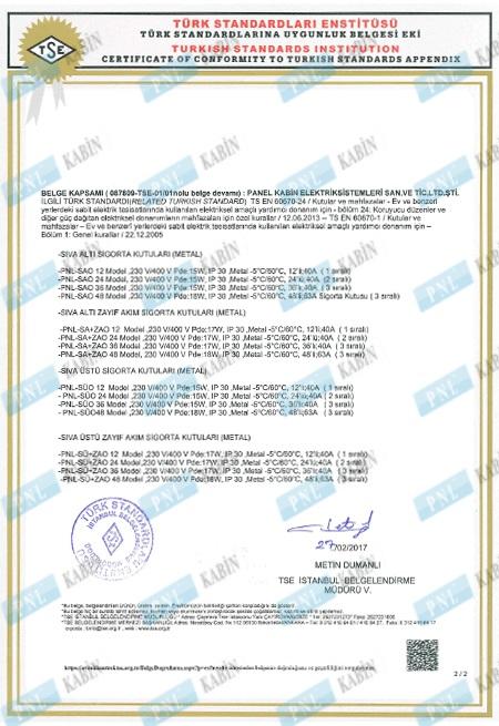 İçin TSE IEC 60529 