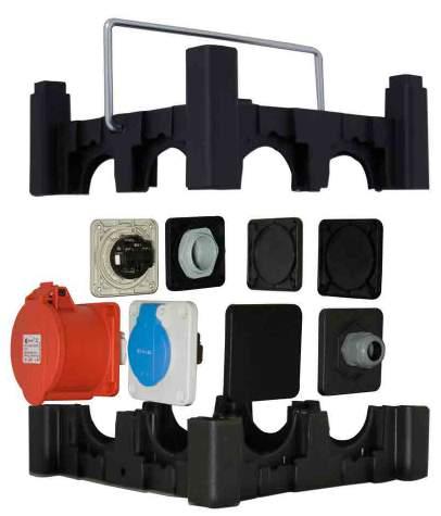 Minibox Kulplu / Minibox with Handle 5x32A - Makine Prizi (4 adet) 5x32A - Panel Mount Socket Outlet (4 pcs.) 1x16A - Makine Prizi (2 adet) 1x16A - Panel Mount Socket Outlet (2 pcs.