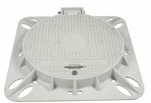 MANHOLE COVERS RÖGAR KAPAKLARI UC MH 301 SF Infrastructure Altyapı Lighter than metal No maintenance and no risk to be stolen Corrosion resistant and no rusting Easy transportation and installation