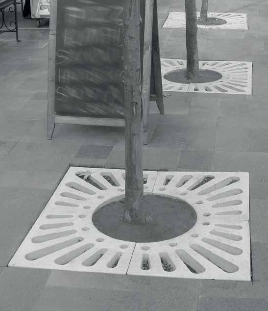 COMPOSITE TREE GRATES KOMPOZİT AĞAÇ DİBİ IZGARALARI Lighter than metal No maintenance and no risk to be stolen Corrosion resistant and no rusting Easy transportation and installation Colour
