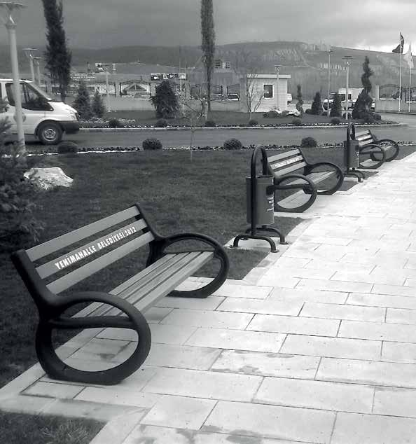 COMPOSITE BENCHES KOMPOZİT BANKLAR No maintenance Corrosion resistant and no rusting Easy transportation and installation Colour and logo options Bakım