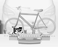 72 Eşya saklama ve bagaj bölümleri Tekerlek girintilerini bisiklet yaklaşık yatay olacak şekilde yerleştirin. Bu sırada pedal ile bagaj kapağı arasında en az 5 cm mesafe bırakın.