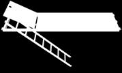 U-başlangıç yatay elemanları veya Şimşek İskele çapraz kirişleri kullanılarak bir platform en düşük merdivenler için dikme yüzeyi