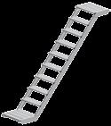 Merdiven erişimi 1 2 3 Platform merdiven kulesi çalışma iskelesine U-ara kelepçesi 6 ile bağlanır. 0.19 m genişliğinde "aralık platformu" kelepçe U profilini tutar.