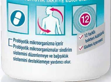 Uzman 12 farklı bakteri türü Her bir kapsülde