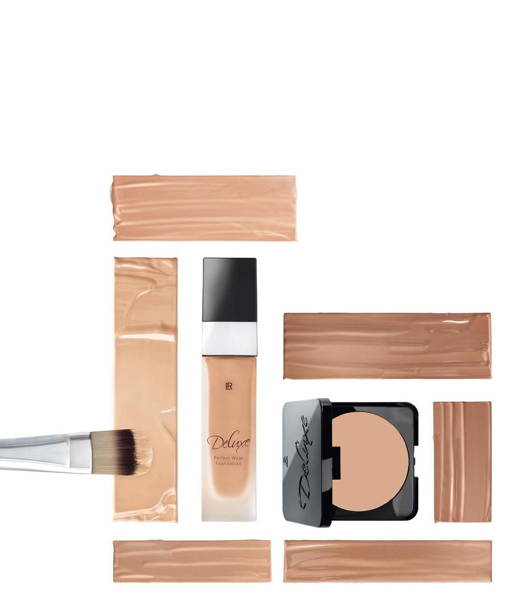 LR DELUXE YÜZ MAKYAJI 89 1 Sınır tanımayan makyaj mükemmelliğini cildinizde yașatın 01 6 5 2 3 02 4 01 Perfect Wear Foundation Orta derecede kapatıcı ipeksi doku cilde optimum uyum sağlar Maske