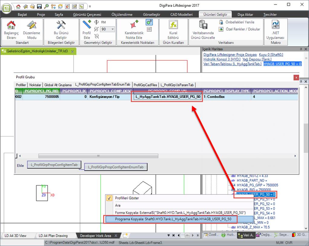 DigiPara Liftdesigner veri ağacından serbest