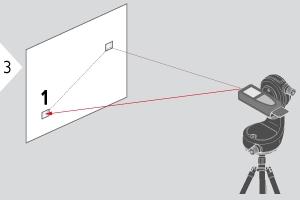 İşlemler Noktadan noktaya ölçüm* * İşlev, Leica DST 360 adaptöre bağlanıldığında etkinleşir. Aktif lazeri ilk hedef noktasına yöneltin.