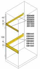 Endüstri ve otomasyon panoları IS2 - Dikili tip modüler panolar (IP65) Aksesuarlar ve montaj profilleri Tanımı Boyutu mm AA9610L Tașıma halkaları, m12 (4'lü set) 27,30 EV1007 Güçlendirilmiș