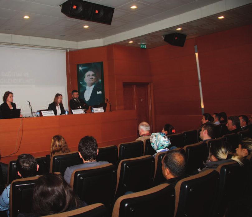 İSMMMO Hizmet ve Kültür Binasında düzenlenen seminerde İSMMMO Başkanı Yahya Arıkan bir açış konuşması gerçekleştirirken,