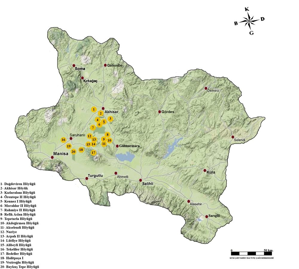 Harita II: Kum Çayı Vadisi ve yakın