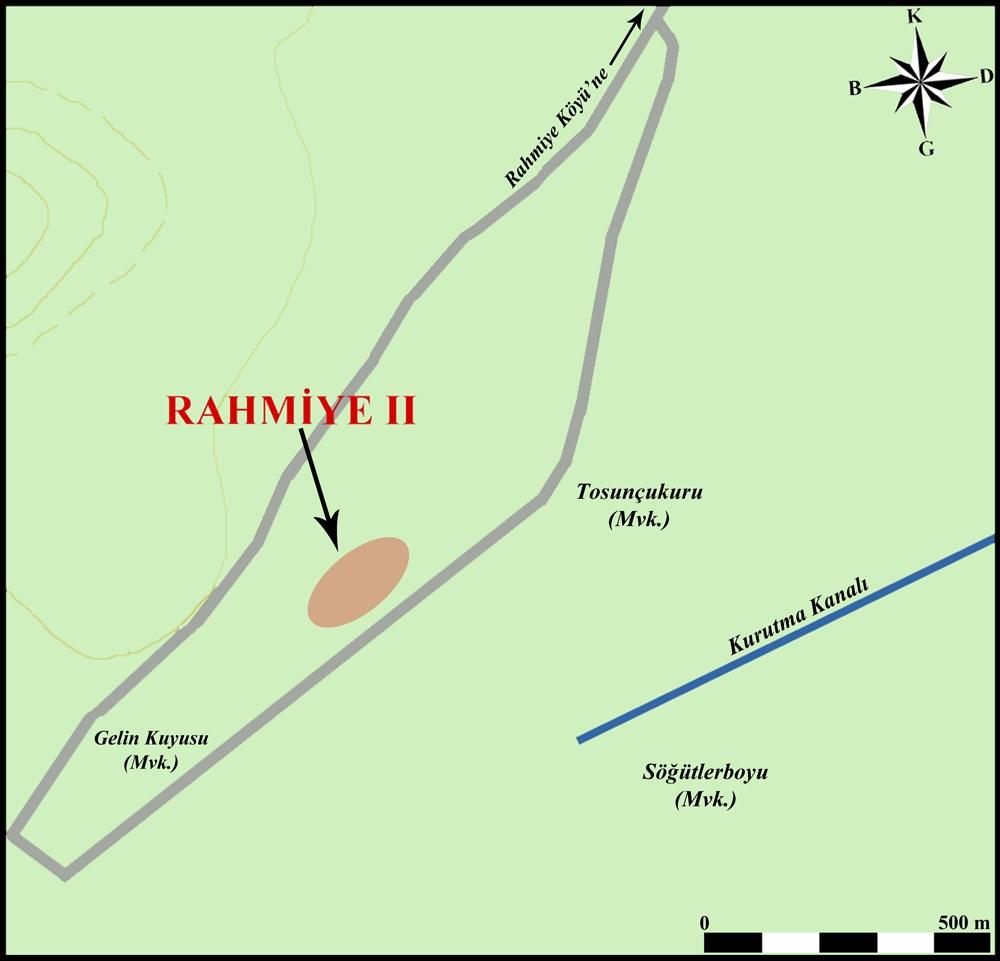 HARİTA X Harita X: Rahmiye II Höyüğü.