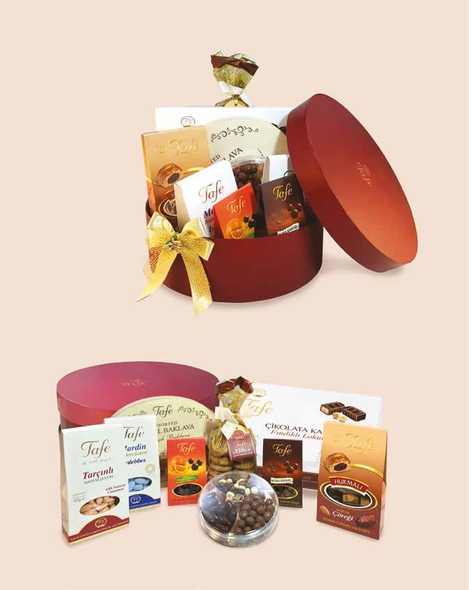 Harmony Paket 999-16 Assorted Special Baklava Ahşap Kutu (400g) Çikolata Kaplı Fındıklı Lokum (300g) Kiliçe Gevrek Mardin Çöreği (300g) Tarçınlı Badem Şekeri (150g)