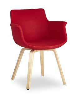 Four and five-wheel office bases makes Rego a great meeting room chair or office chair in a contemporary workspaces.