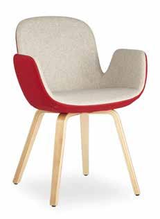 The Daisy Lounge seat from the same family brings comfort and sincerity to the room with its spacious size and wooden
