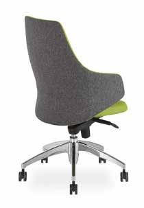 With both low and high back versions this chair provides top level comfort. It helps to minimize the fatigue in your working life.