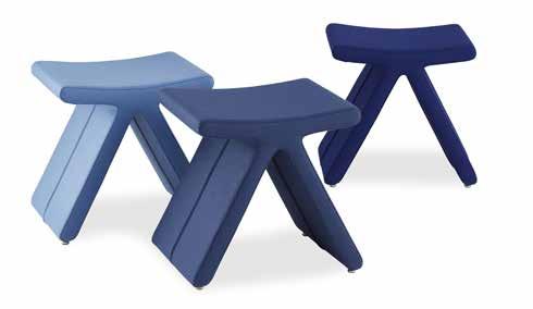 Provides a soft and comfortable seating. As it can be used singularly, it is possible to design areas with visual saturation with multiple Pi stools.