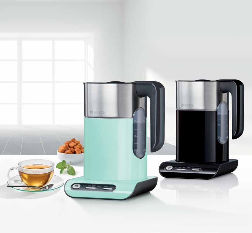 Bosch su ısıtıcılar yeni tasarımları ve göz alıcı renkleri ile mutfaklarınızda yerini alıyor. Kademeli ısı ayarına sahip Bosch su ısıtıcılar ile mutfakta işleriniz daha da kolaylaşacak.