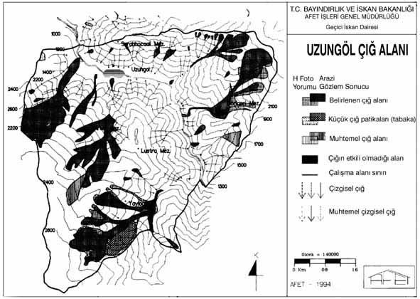 Taşkın, Heyelan, Sel TMH Bölgesi nin Soğanlı Dağlarını (Trabzon-Çaykara, Uzungöl, Karaçam, Köknar, Rize-Ikizdere, Bayburt- Üzengili ve Erzurum Ispir arasında kalan alan) içeren (30 x 40) Km² bir