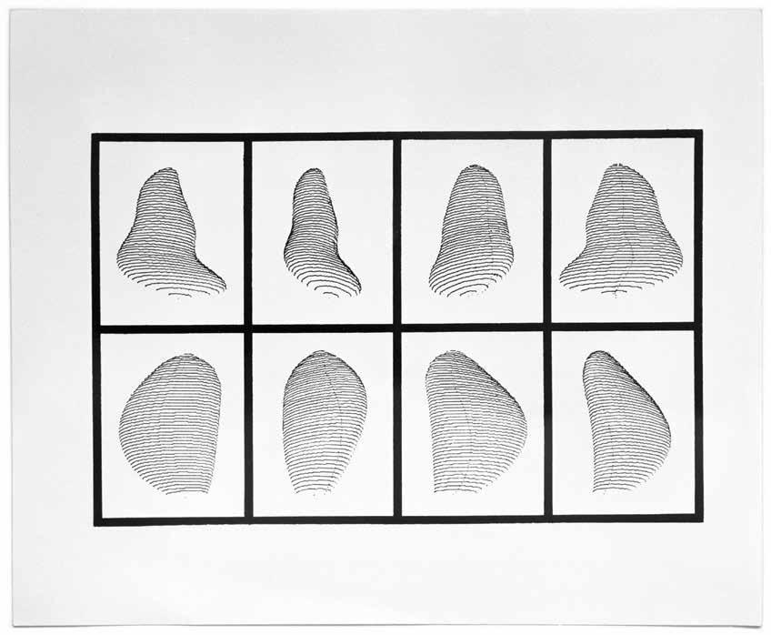 Robert Mallary: TRAN2, heykel üretimi için kullanılan bilgisayar grafiği, 1969, 20.5 x 28.8 cm, fotoğraf kağıdı, grafik 13.2 x 20.