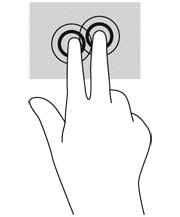 Döndürme (yalnızca belirli modellerde) Döndürme, fotoğraf gibi öğeleri döndürmenizi sağlar. Bir öğenin üzerine gelin, sonra da sol elinizin işaret parmağını Dokunmatik Yüzey alanına yerleştirin.