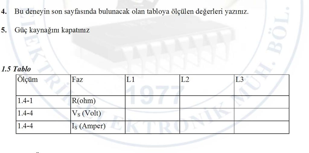 Güç kaynağını hat modeline bağlamadan önce onun kapalı olduğundan emin olunuz. Güç kaynağını açmadan önce gerilimi minimum değerine düşürünüz.