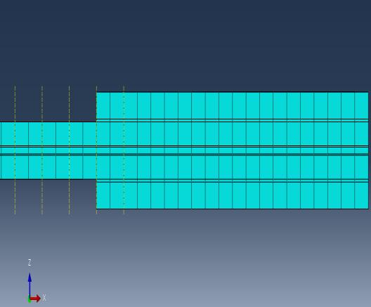 z Çözüm ağında 8 düğümlü HEX8 geometrisinde her düğüm için 3 serbestlik derecesi içeren SOLID C3D8R elemanları kullanılmıştır.