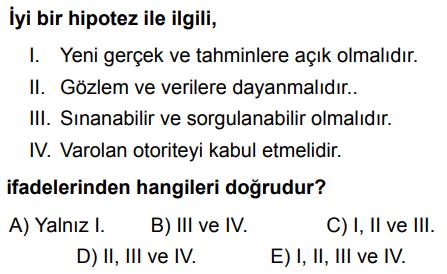 Örnek 7 Problemle ilgili tüm verileri kapsamalıdır.