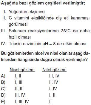 Örnek 1 9 Nicel gözlem: Duyu organları ve ölçü aleti