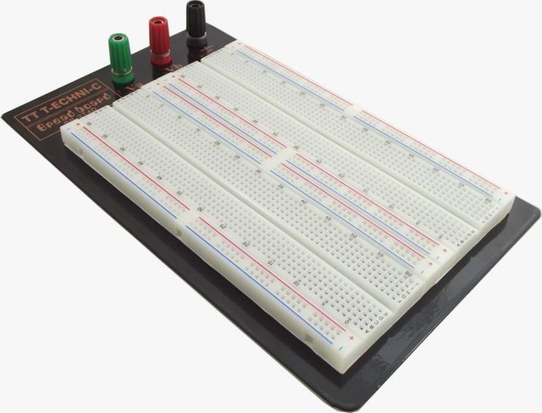 4. Breadboard ( Board veya Delikli Panel) Elektrik devrelerinin lehim kullanmadan kurulmasını sağlayan deney ekipmanıdır.