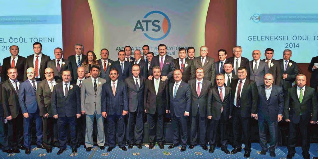 HABER n ATSO 2014 Geleneksel Ödül Töreni, TOBB Başkanı M. Rifat Hisarcıklıoğlu nun katılımıyla ATSO Atatürk Konferans Salonu nda yapıldı.