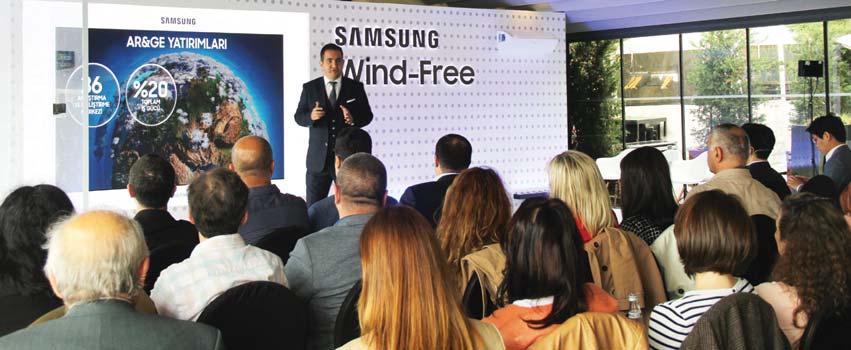 Samsung, 21 Milyon Dolar Ar-Ge yatırımıyla geliștirdiği üçgen tasarım ailesinin en yeni üyesi Wind-Free ürünü ile klima pazarında kuralları yeniden yazıyor.