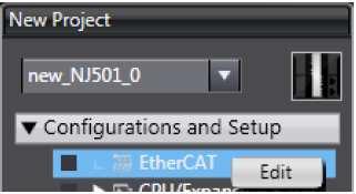 10. Configurations and Setup altındaki EtherCAT çift