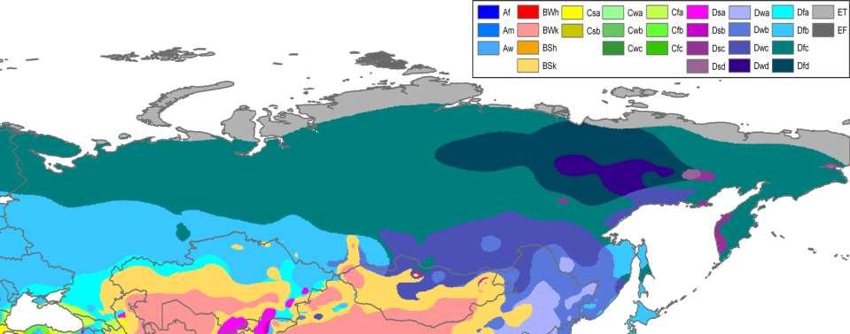 Rusya İklim Bölgeleri