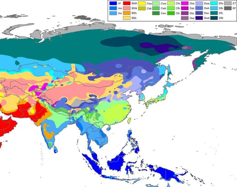 Asya İklim Bölgeleri